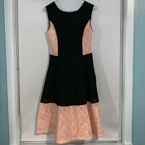 Black and pink lace party dress- NWT